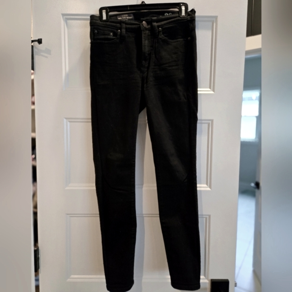 J. Crew High Rise Black Skinny Jeans